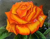 2011 Orange Rose painting